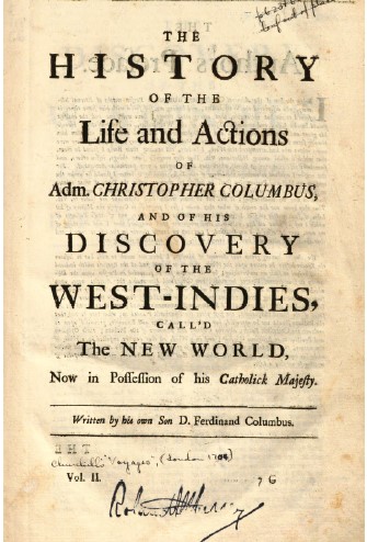 Columbus Ferdinand History title page
